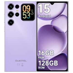 OUKITEL C62 Mobiltelefon, intelligenter Rückbildschirm von 1,81 Zoll, 16 (4+12) GB + 128 GB/1 TB, Android 16 Smartphone mit Octa‑Core‑Prozessor, 6,88" HD+ 120 Hz, 5150 mAh Akku, 13 MP + 5 MP, Dual‑SIM 4G/GPS/Fingerabdruck.